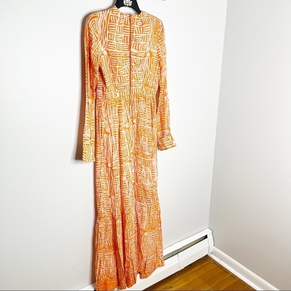 Busayo Orange Dele Maxi Midi Dress Size Small - Picture 3 of 8